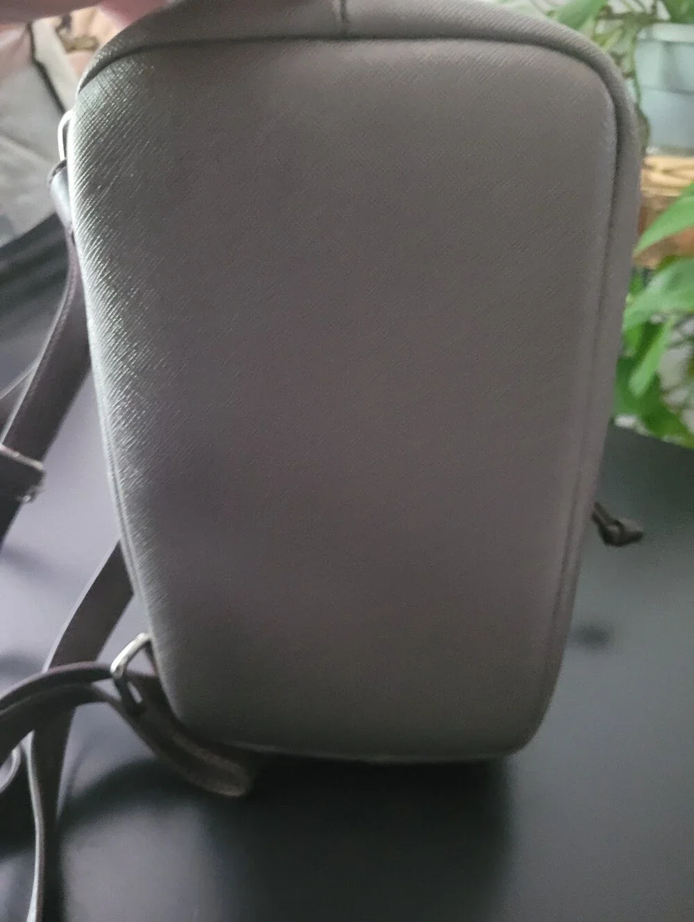 Aurielle Metallic Gray Women's Backpack Purse - Sleek Leather Croc-Accent Design
